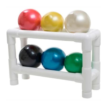 Fabrication Enterprises Thera-Band Soft Weights Ball with 2-Tier PVC Rack, 6 Color Set 459750